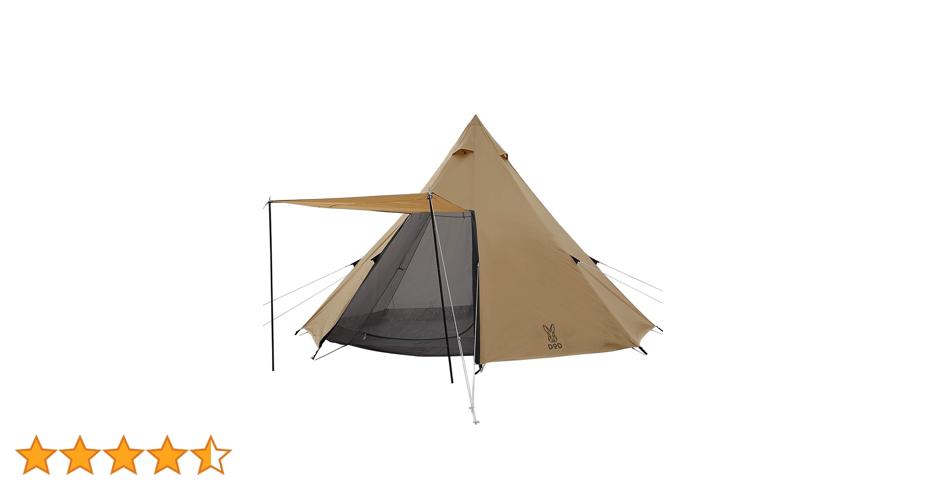 DODワンポートテントL(8人用) タン ワンポールテントL（タン） T8-200-TN - DOD（ディーオーディー